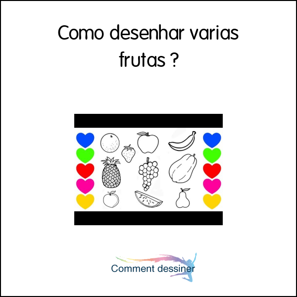 Como desenhar várias frutas